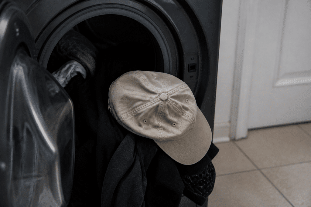 Casquette deformee sortant machine laver domestique